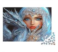 Silver Dragon Queen 1000 Pezzi Cartone Extra Spesso Set Di Puzzle Coppia Partner Allenamento Di Concentrazione Idea Regalo 52x38cm/1000pcs