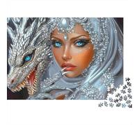 Silver Dragon Queen 1000 Pezzi Cartone Spesso Set Di Puzzle Jigsaw Collettori Impossibile Difficile Sfida Del Gioco Educativo 52x38cm/1000pcs