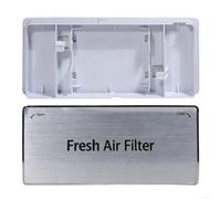 Silver Edge Air Filter Cover ADQ75493301 195x89mm(White border) | 195mm length, 89mm width, 20mm thick, white edge style, robust ABS plastic construction