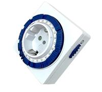 SILVER ELECTRONICS 49402 - Timer analogico 24 Ore Compatto, Nero, Ciano, Magenta, Giallo, Rendement standard