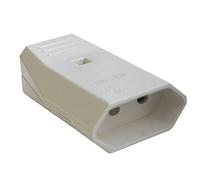 Silver Electronics 9258 - Spina femmina con protezione, 10 A, 250 V, colore: bianco