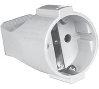 SILVER ELECTRONICS 9261 Spina Femmina con Protezione, Bianco, Hembra