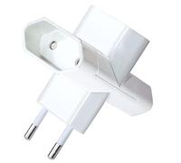 Silver Electronics 9280 - Adattatore 3 Prese bipolare con protezione, 4 mm