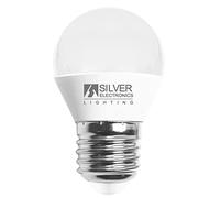 SILVER ELECTRONICS 960627 - Lampadina LED sferica, E27, 6 W, 3000 K