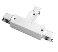 Silver Electronics connettore T sinistro per faretto da binario, Bianco, 16.7 x 3.2 x 9.9 cm