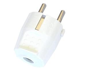 Silver Electronics - Spina spina spina elettrica maschio Schuko IP 20 3.500 W 16 A 250 V bianco