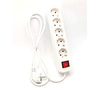 Silver Electronics Supra - Base Array, 1.5 m, 5 prese, colore: bianco