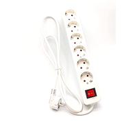 Silver Electronics Supra - Base multipla, 1,5 m, 6 prese, colore: Bianco