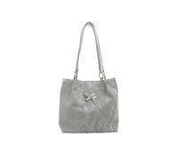 (Silver) Elegant Shoulder Bag Aesthetic Butterfly Pattern Versatile Solid Color PU Leather Underarm Bag Large Capacity Handbag White