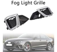 Silver Front Bumper Lower Fog Grille Cover Per Audi A4 B9.5 S-Line 2020-2024