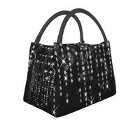 Silver Hanging Star Strands Buste per il pranzo isolate Moda Strass Diamanti Frigorifero termico Sacco pranzo Ufficio Viaggi picnic