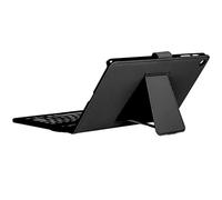Silver HT - Custodia con tastiera Bluetooth per tablet Samsung Tab A 2019 da 10,1" (T510/T515) con funzione di supporto e alte finiture. Tastiera QWERTY in spagnolo. Nero