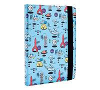 Silver HT Custodia universale Space Stampa blu metallico per tablet da 9"-10,1"