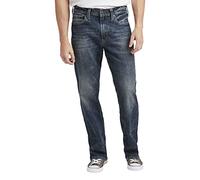 Silver Jeans Co. Gordie - Jeans a Gamba Dritta da Uomo, Dark Wash Eab371, 30W x 32L