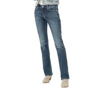 Silver Jeans Co. Women's Elyse Mid Rise Comfot Fit Slim Bootcut Jeans, Med Wash EAE366