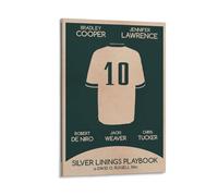 Silver Linings Playbook - Poster su tela, motivo: film drammatico romantico, decorazione artistica da parete (1) stampa artistica su tela, poster decorativo moderno per la casa, 20 x 30 cm