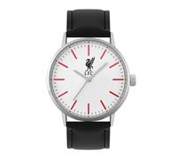 Silver Liverpool Quartz Black Strap Watch
