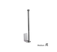 (Silver-M) Toilet Steel Toilet Paper Roll Holder Wall Mount Bathroom Accessory