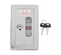 Silver Manual Push Button Control Station Box Fireproof Lock for Home Use