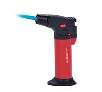 SILVER MATCH - Torcia a gas di design, fiamma regolabile - Perfetto per cucinare: crème brulée, grigliate, barbecue, fornello da campeggio, gelato - Metallo argentato - Metallo