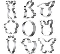 Silver Metal Cookie Cutters Set with Various Funny Shapes for Baking Use
