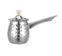 Silver Milk Frothing Pitcher Sturdy Stainless Steel for Home Office Coffee Shop