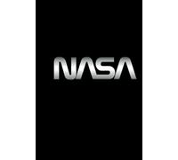 Silver Nasa Inscription: A5 squared notebook with margins in a beautiful hard cover | for school pupils and students | 160 pages