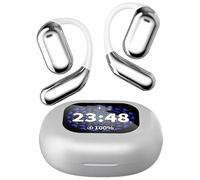 (Silver) Over The Ear Earbuds XP2 Earbuds Wireless Open Ear Bluetooth Earphones Listen Touchs Screen Control With Led Display For Gift