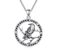 Silver Owl Elephant Highland Raven Raven Wolf Hamsa Arrowhead collane a sospensione Viking Vintage Gioielli Regali per uomini Donne