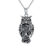 Silver Owl Elephant Highland Raven Raven Wolf Hamsa Arrowhead collane a sospensione Viking Vintage Gioielli Regali per uomini Donne