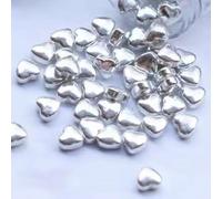 Silver Pearl DIY Cake Baking Sprinkles Silver Love Wedding Cake Decoration-Cuore d'argento,1kg
