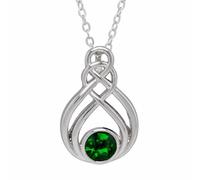 Silver Plated Double Infinity Loop Necklace