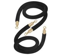 Silver Queue Management Rope - Barriera in velluto con chiusure dorate, corda di canapa intrecciata per il controllo della folla degli eventi, elegante corda di ancoraggio per la guida dei visitatori