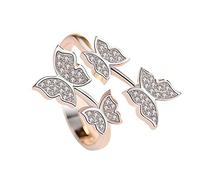 Silver Ring Leaves Crystal Adjustable Wedding Jewelry Anniversary Birthday For Women Nice processing