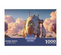 Silver Robot with Four Legs 1000 Pezzi Cartone Robusto Puzzle Steampunk Golem House Antistress Gioco Per Famiglie Puzzle Per Adulti E Bambini 38x26cm/1000pcs