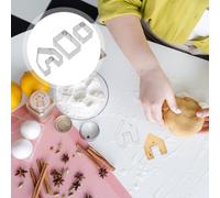 Silver Stainless Steel Gingerbread House Cookie Cutter Set Reusable Baking Mold