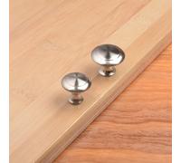 Silver Stainless Steel Round Knobs Handle 25Pcs Durable with Screws for Home
