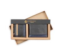 Silver Street London Torino - Portafoglio da uomo in pelle, multifunzione, con blocco RFID, porta carte di credito, regalo di Natale per lui per la festa del papà, Marina Militare, Standard,