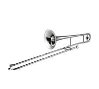Silver Trumpet Alto Trombone Brass Bb Tone B Flat Wind Instrument with Cupronickel Mouthpiece Cleaning Stick Case Maiju