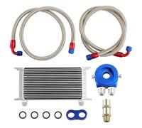 Silver Universal 19 Row AN-10AN Engine Racing Oil Cooler Aluminum Argento Nuovo