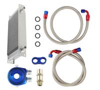 Silver Universal 19 Row AN-10AN Engine Transmission Racing Oil Cooler Aluminum