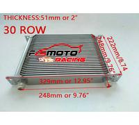 Silver Universal 30 ROW AN10 10-AN Engine Transmission Aluminum Oil Cooler 248MM