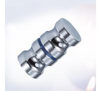 Silver Zinc Alloy Glass Door Knob Pull Handle Single Hole Hardware