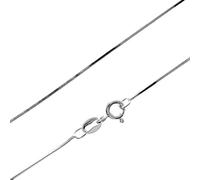 SilverAmber Jewellery Collana Donna a catena sottile in argento 925 - serpente quadrato (square snake - 0.7 mm) - 80 cm, vari stili e misure prodotto in Italia GCH00432