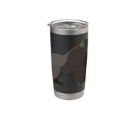 Silverback Gorilla Silver Primate Ape Bicchiere termico in acciaio inox doppia parete