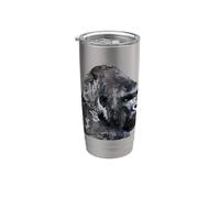 Silverback Gorilla Silver Primate Ape Bicchiere termico in acciaio inox doppia parete