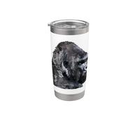 Silverback Gorilla Silver Primate Ape Bicchiere termico in acciaio inox doppia parete