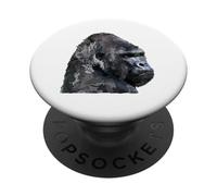 Silverback Gorilla Silver Primate Ape PopSockets PopGrip Adesivo