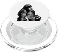 Silverback Gorilla Silver Primate Ape PopSockets PopGrip per MagSafe