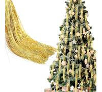 SilverChry 10000 Pezzi Tinsel Icicles di Natale Decorazioni, Ghirlanda di Orpelli Natalizi, Decorazione per l'Abete, Tinsel Appendere Albero Natalizia, per Festival, Feste e Palchi (Oro-10000)